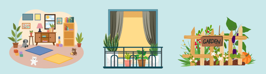 設置場所(室内・ベランダ・庭)