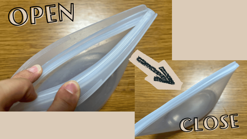 stasher(スタッシャー)のジップ部分